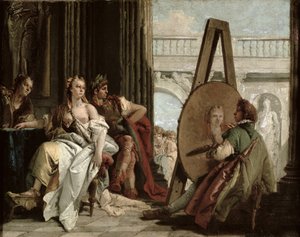 Alexander och Campaspe hemma hos målaren Apelles av Giovanni Domenico Tiepolo